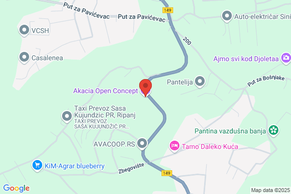 Akacia, Salon