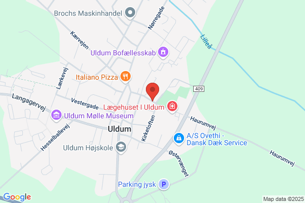 OMRÅDE SYD, Uldum Ølholm området: Nedergården